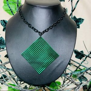 Rave Green Square E girl Punk Necklace New